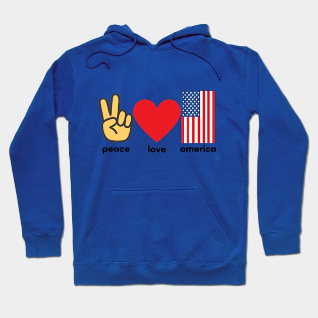 peace love america Hoodie by SpoonyGallery